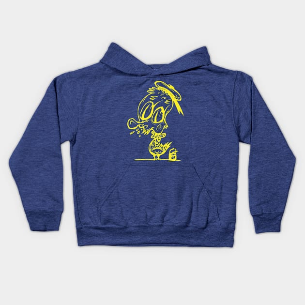 Wacky Smacky Donald Duck Kids Hoodie by spartacomargioni